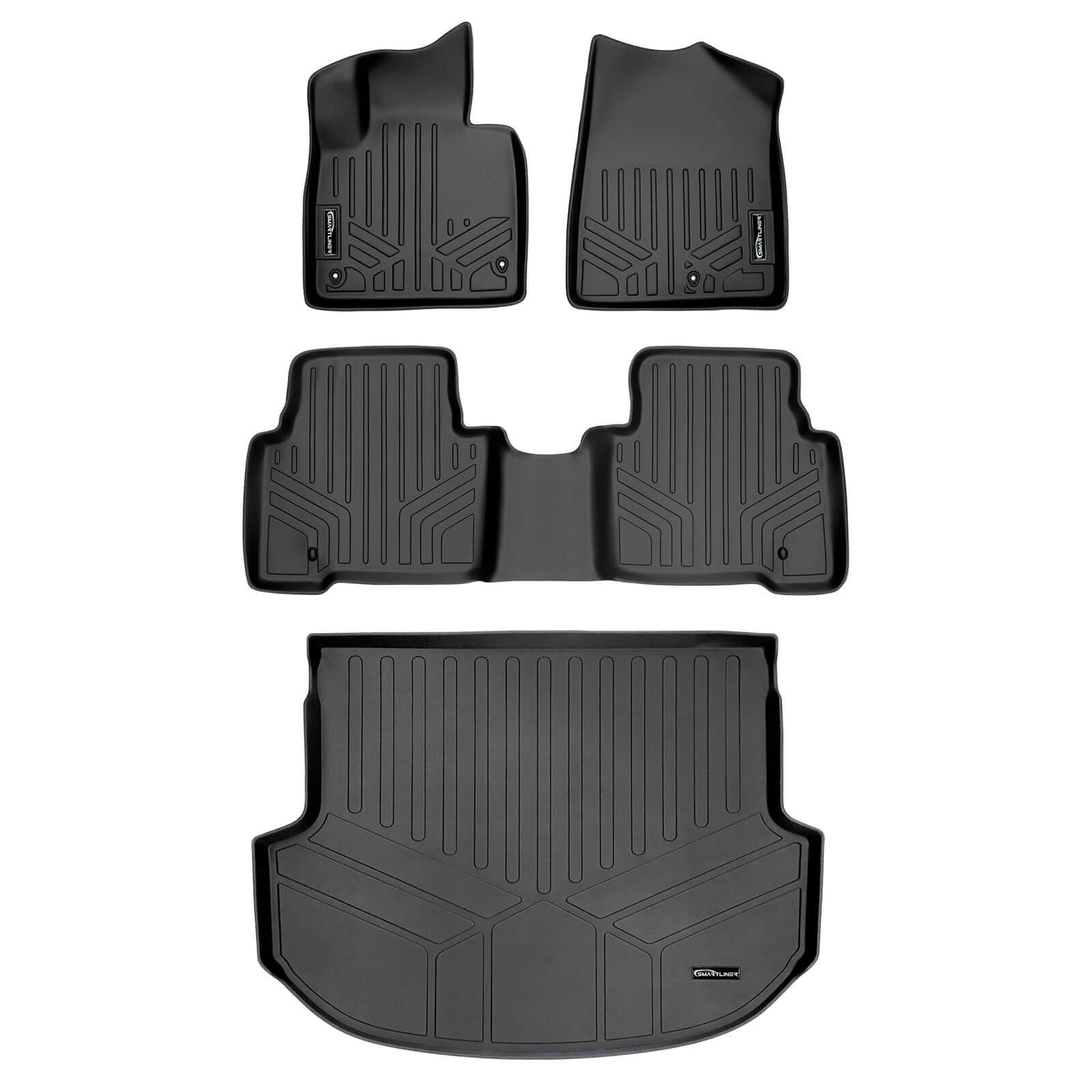 SMARTLINER Custom Fit Floor Liners For 2013-2018 Hyundai Santa Fe (5 Passenger Model)