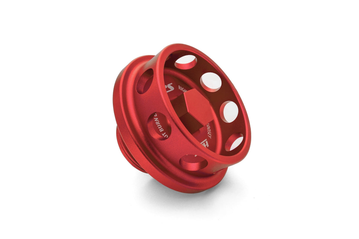 HPS Performance Billet Aluminum Engine Oil Cap Honda Accord, Red, 5269-104R