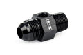 HPS Performance AN Male to NPT Male Adapter with 1/8" NPT Female Port, Aluminum, Black
