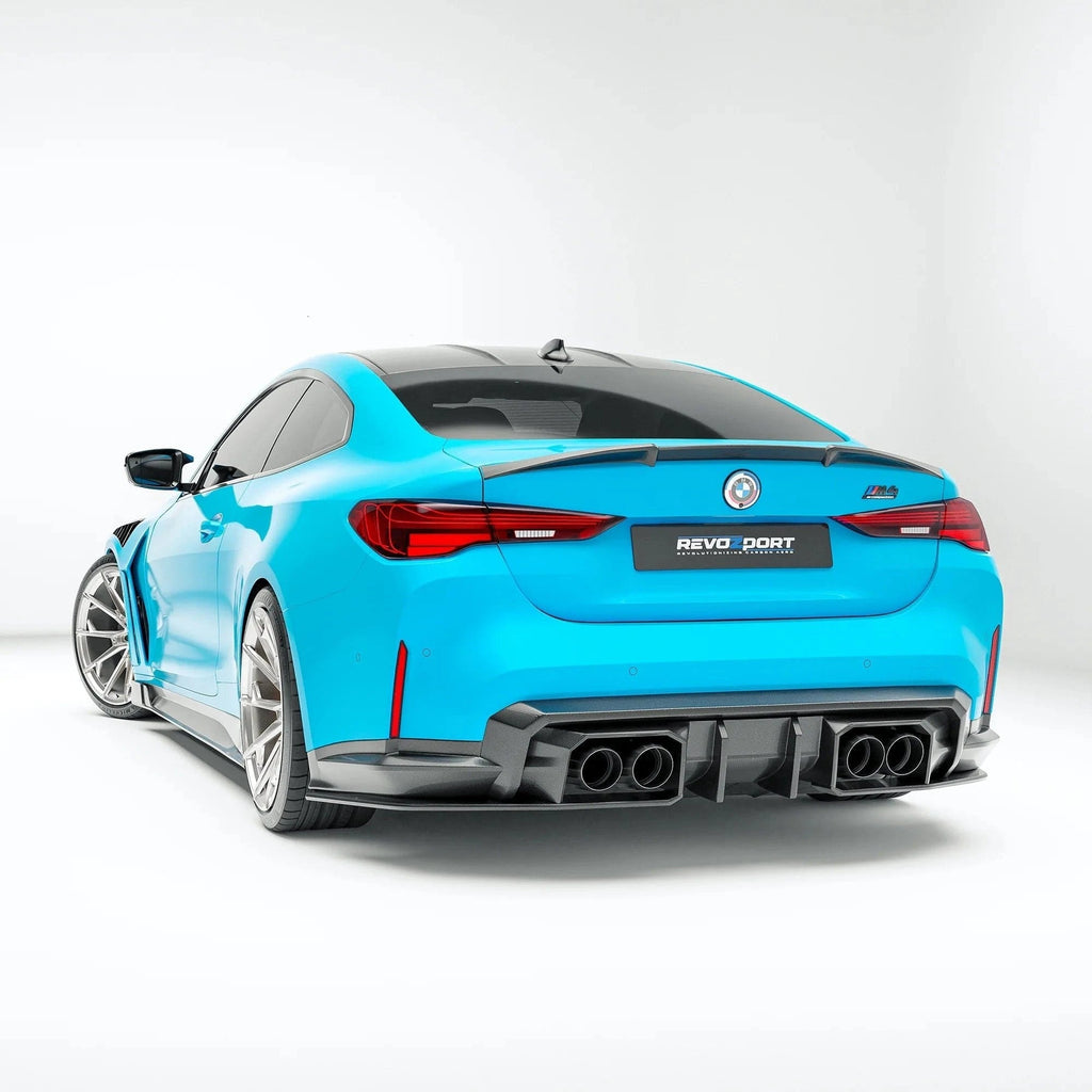 Revozport 6 Pieces Carbon Fiber Rear Diffuser for BMW G82 G83 M4 2021-2024
