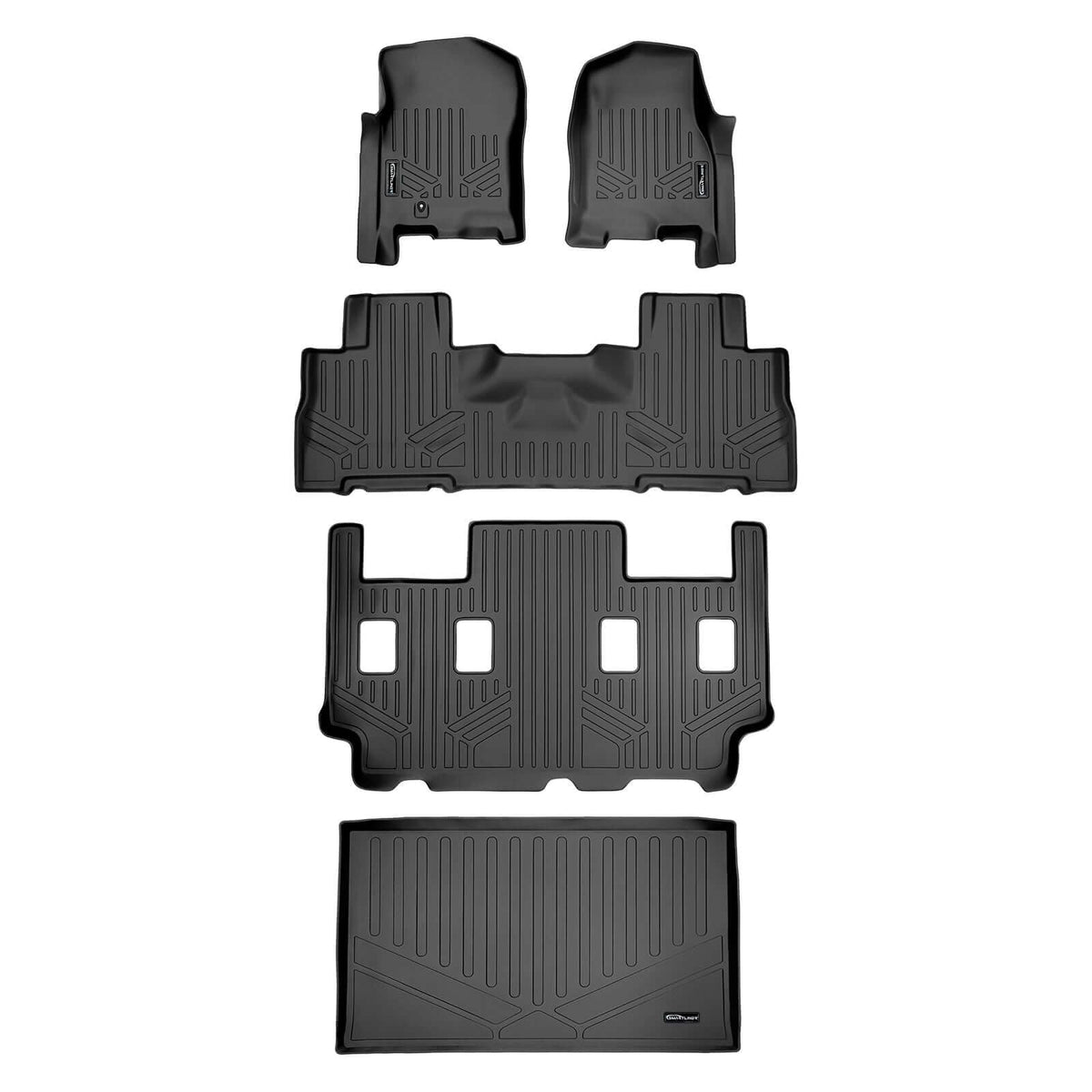 SMARTLINER Custom Fit Floor Liners For 2007 - 2017 Ford Expedition EL / Lincoln Navigator L (with 2nd Row Bucket Seats)