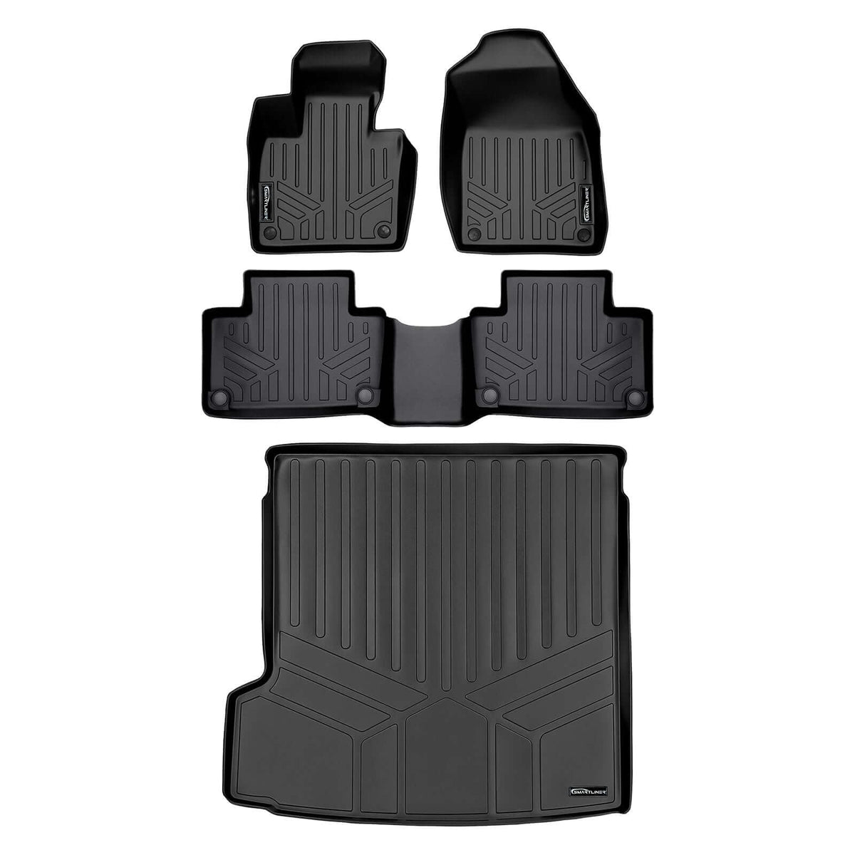 SMARTLINER Floor Liners for 2020-2026 Volvo XC90 (7 Passenger Models. No Plug-in Hybrid Models)
