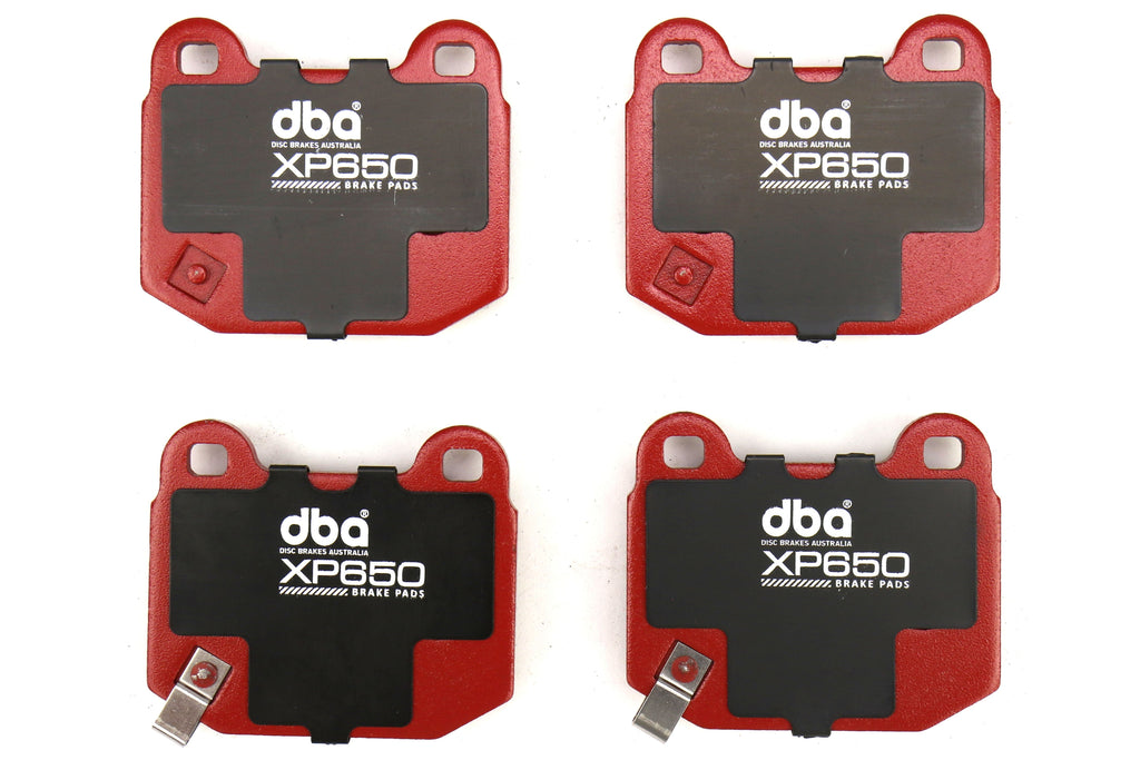 DBA XP650 Track Performance Rear Brake Pads - 2004-2017 Subaru STI / Mitsubishi Evo / OEM Brembo Applications
