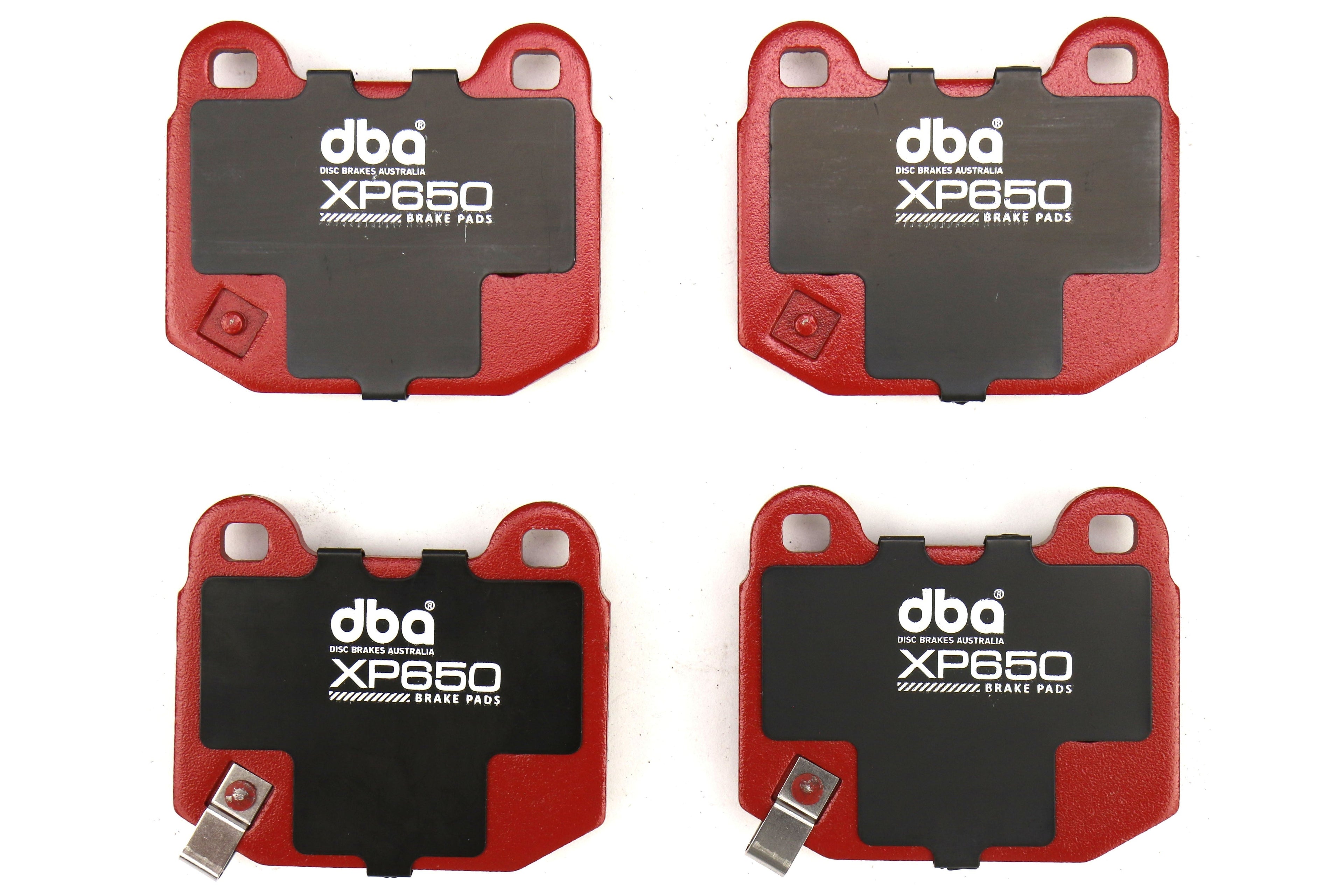 DBA XP650 Track Performance Rear Brake Pads - 2004-2017 Subaru STI / Mitsubishi Evo / OEM Brembo Applications