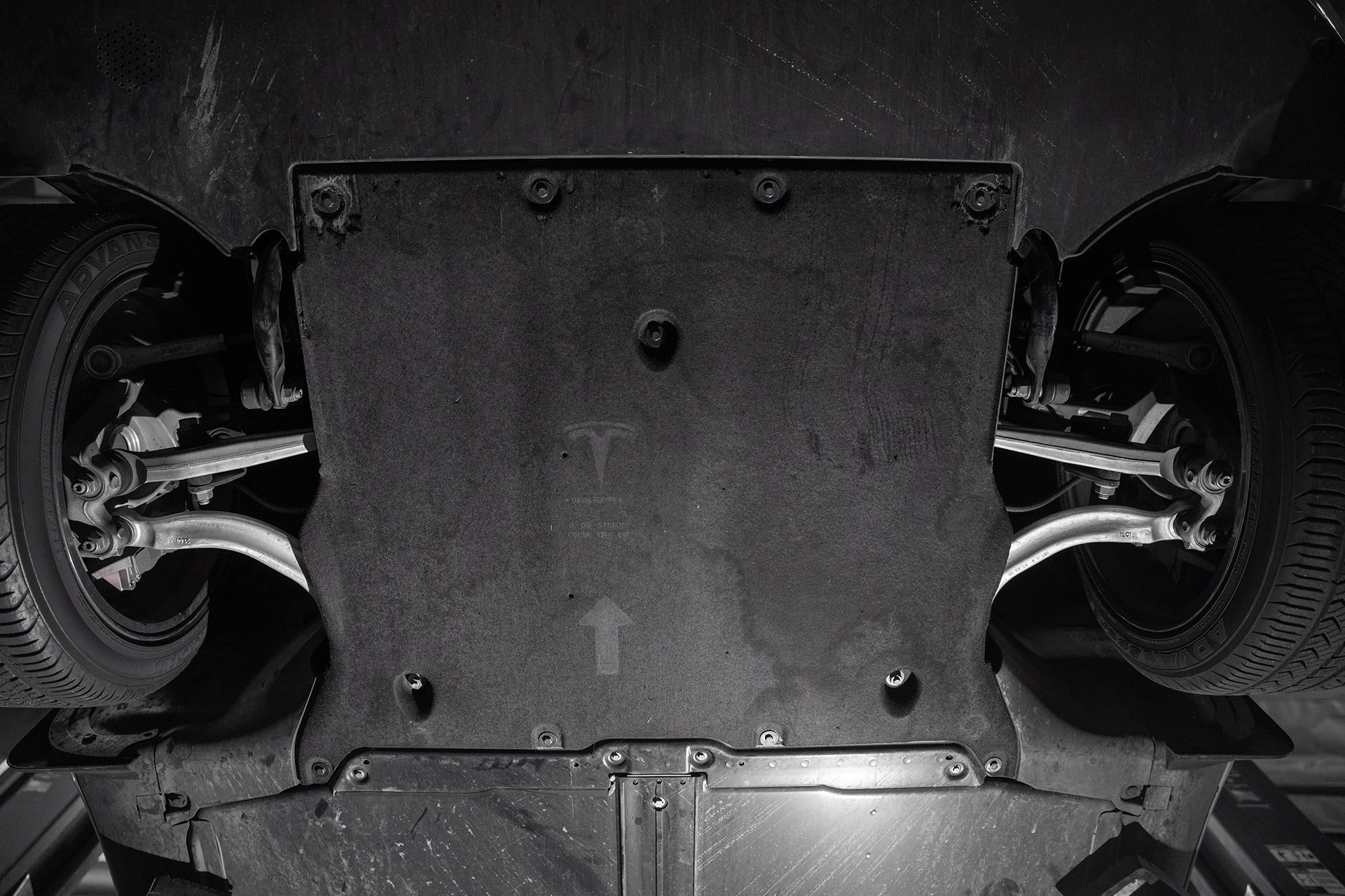 HPS Aluminum Front Skid Plate Undertray Protection Shield 2017-2023 Tesla Model 3, Black, SP-101