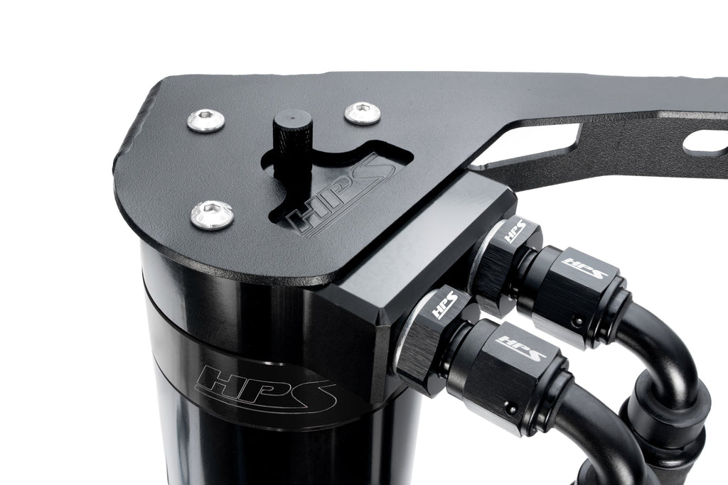 HPS Performance Aluminum Oil Catch Can Kit 2019-2026 Acura RDX 2.0L Turbo, Black, 860-015WB