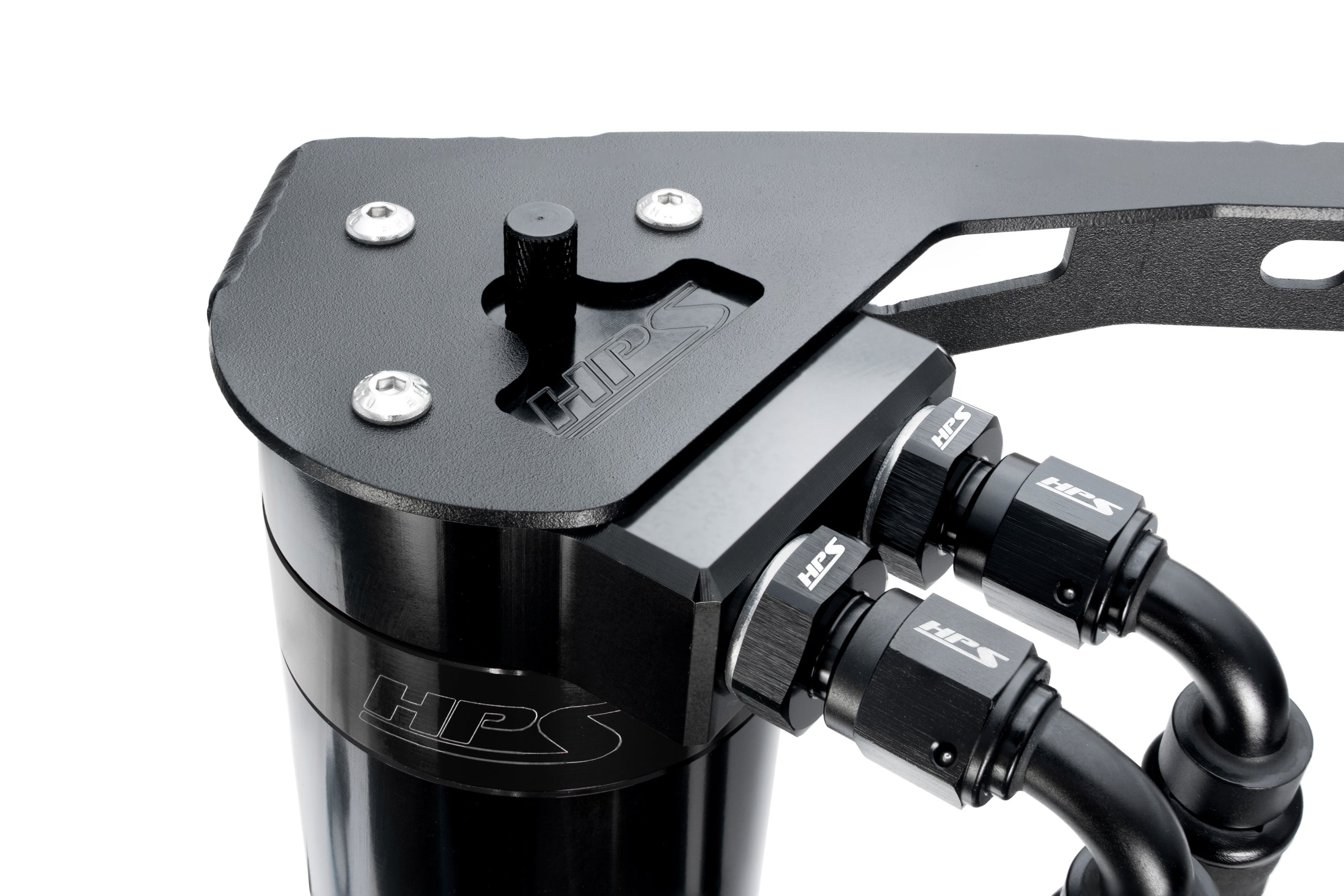 HPS Performance Aluminum Oil Catch Can Kit 2019-2026 Acura RDX 2.0L Turbo, Black, 860-015WB