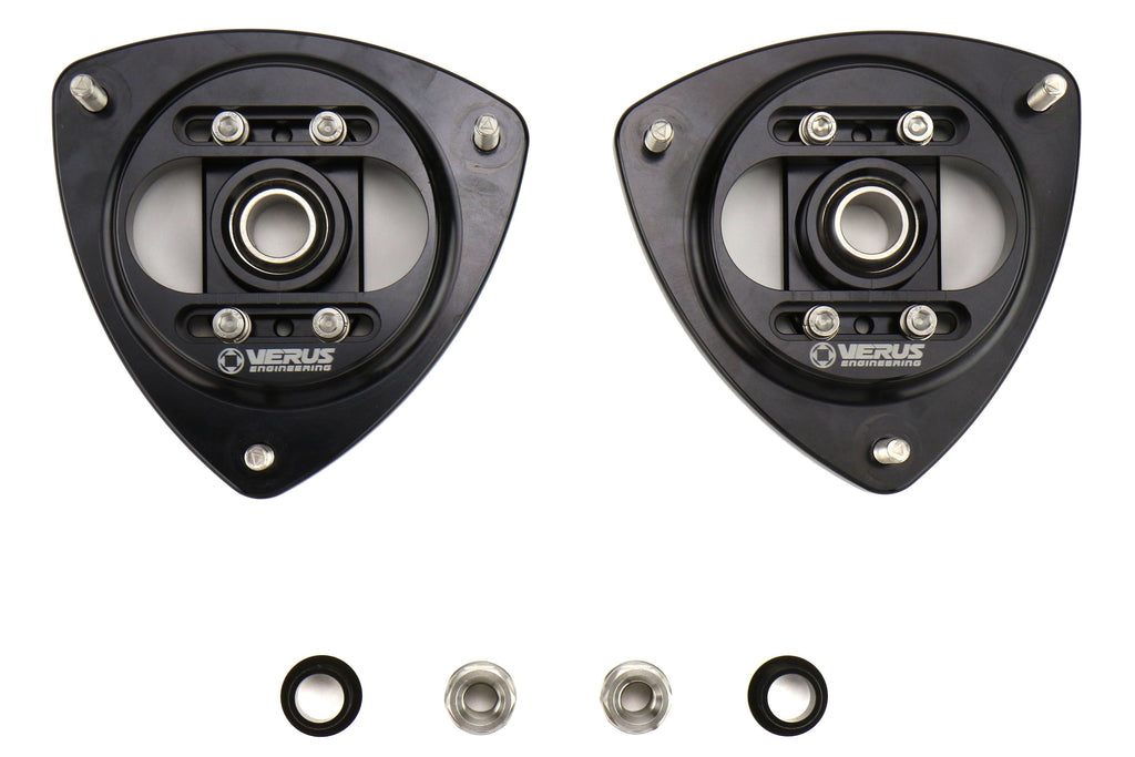 Verus Engineering Front Camber Plate Kit Black - 2013-2021 Scion FRS / Subaru BRZ / Toyota 86