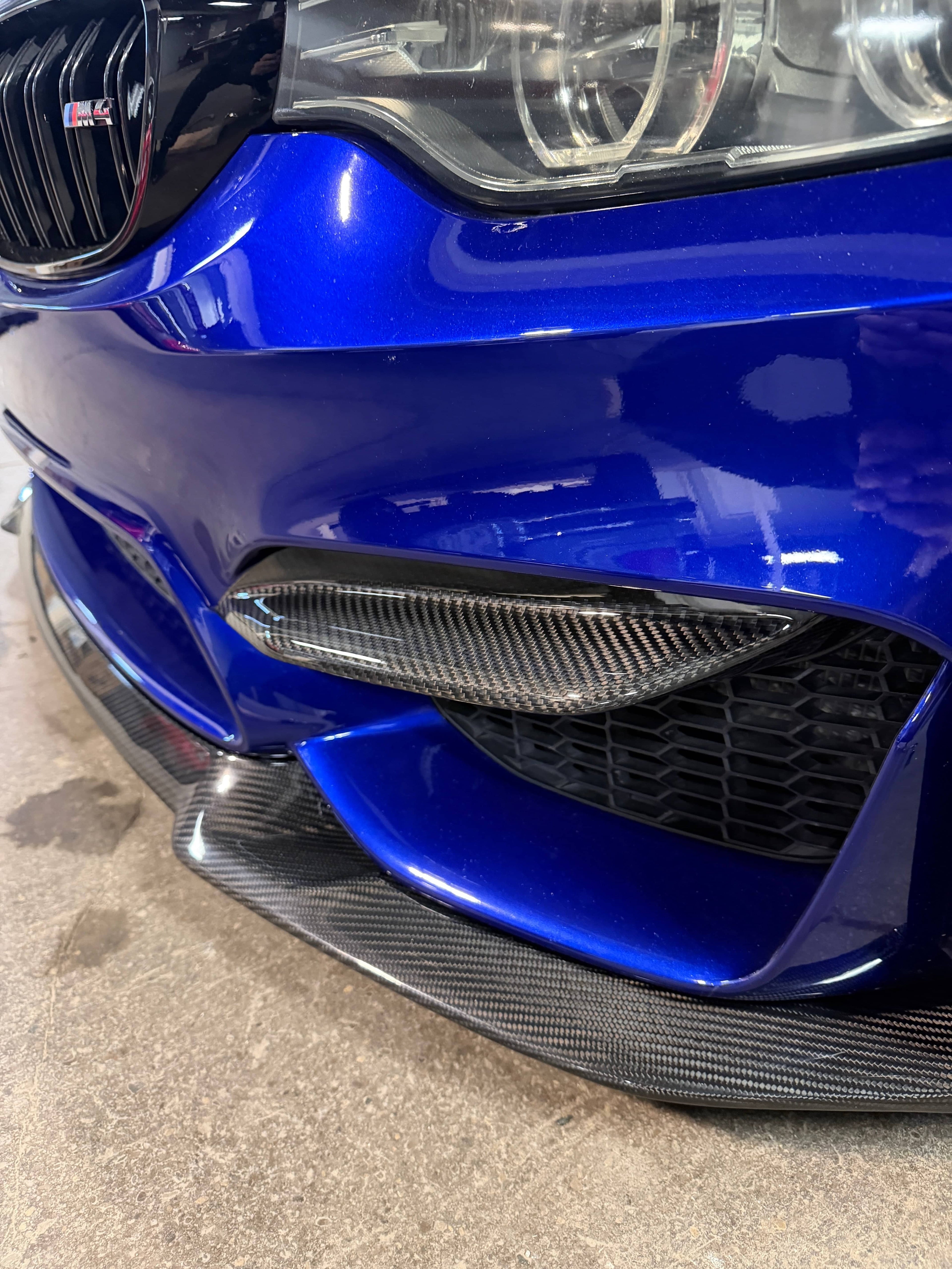 F8X Dry Carbon Fiber Upper Bumper Splitters