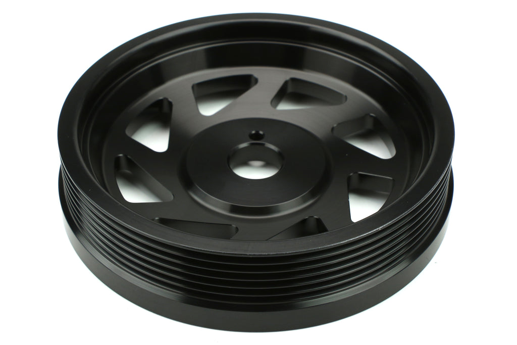PERRIN Lightweight Crank Pulley (Black) - 2012-2024 Subaru WRX / 2011-2024 Forester / 2019-2024 Ascent / 2013-2024 BRZ / Legacy / Outback / Crosstrek / 2013-2016 Scion FR-S / 2017-2020 Toyota 86 / 2022-2024 GR86