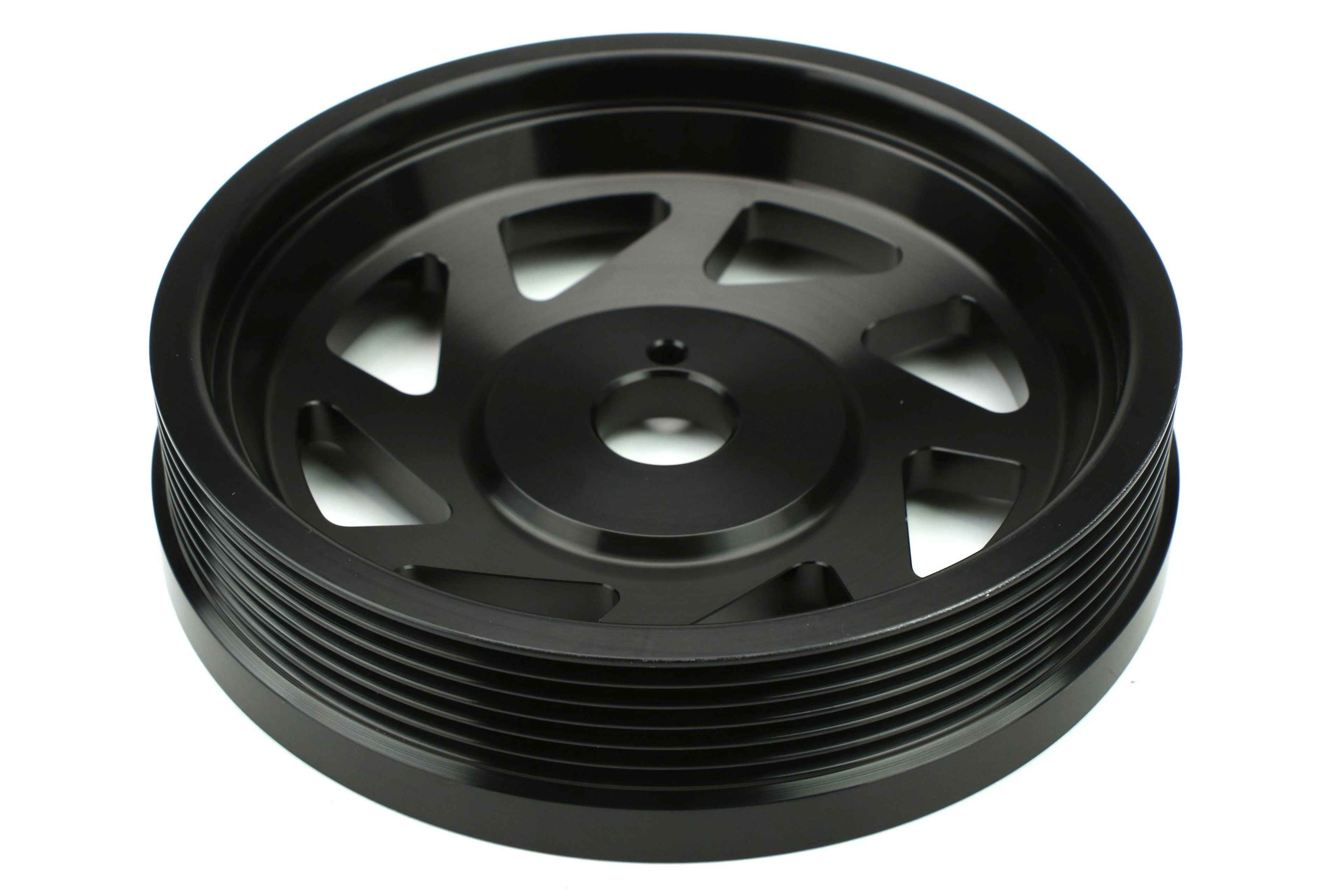 PERRIN Lightweight Crank Pulley (Black) - 2012-2024 Subaru WRX / 2011-2024 Forester / 2019-2024 Ascent / 2013-2024 BRZ / Legacy / Outback / Crosstrek / 2013-2016 Scion FR-S / 2017-2020 Toyota 86 / 2022-2024 GR86