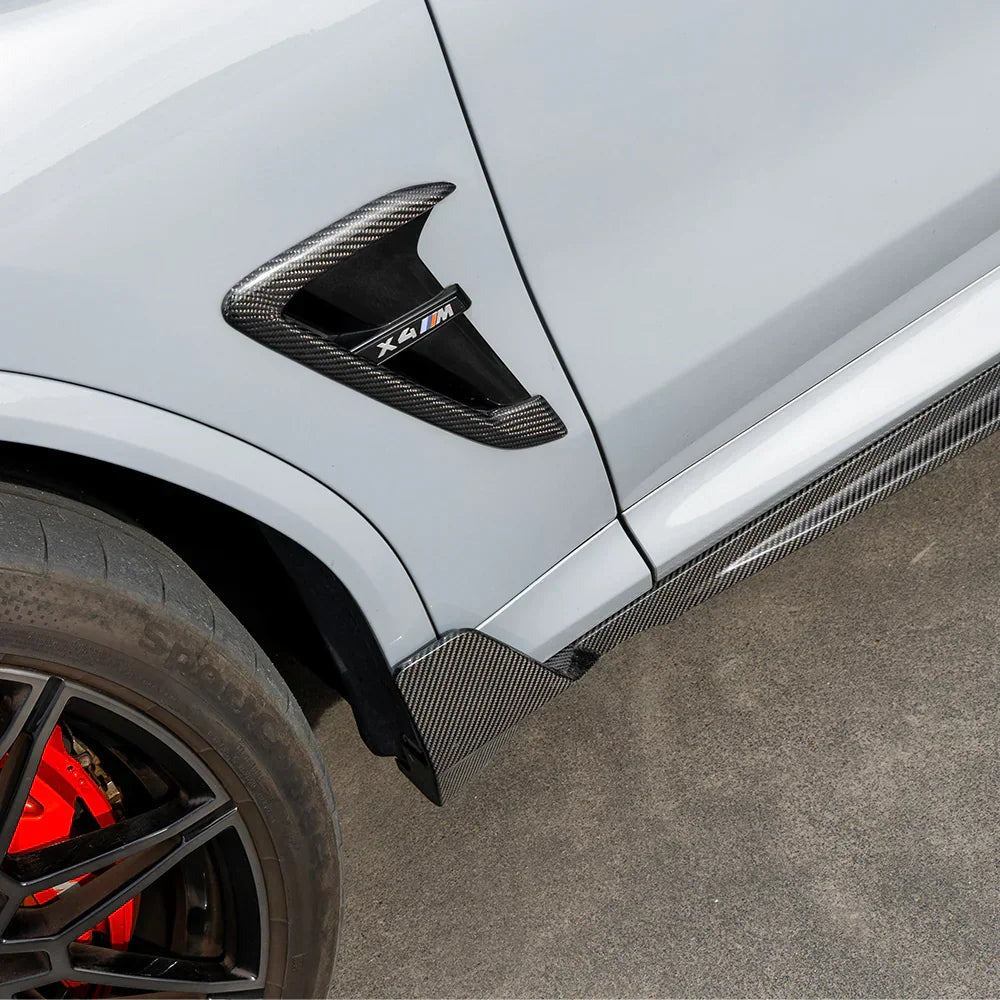 X4M F98 SQ Style Dry Carbon Fiber Side Skirt