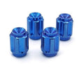 Dress Up Bolts Titanium Valve Stem Gear Design Caps (Blue) - Universal