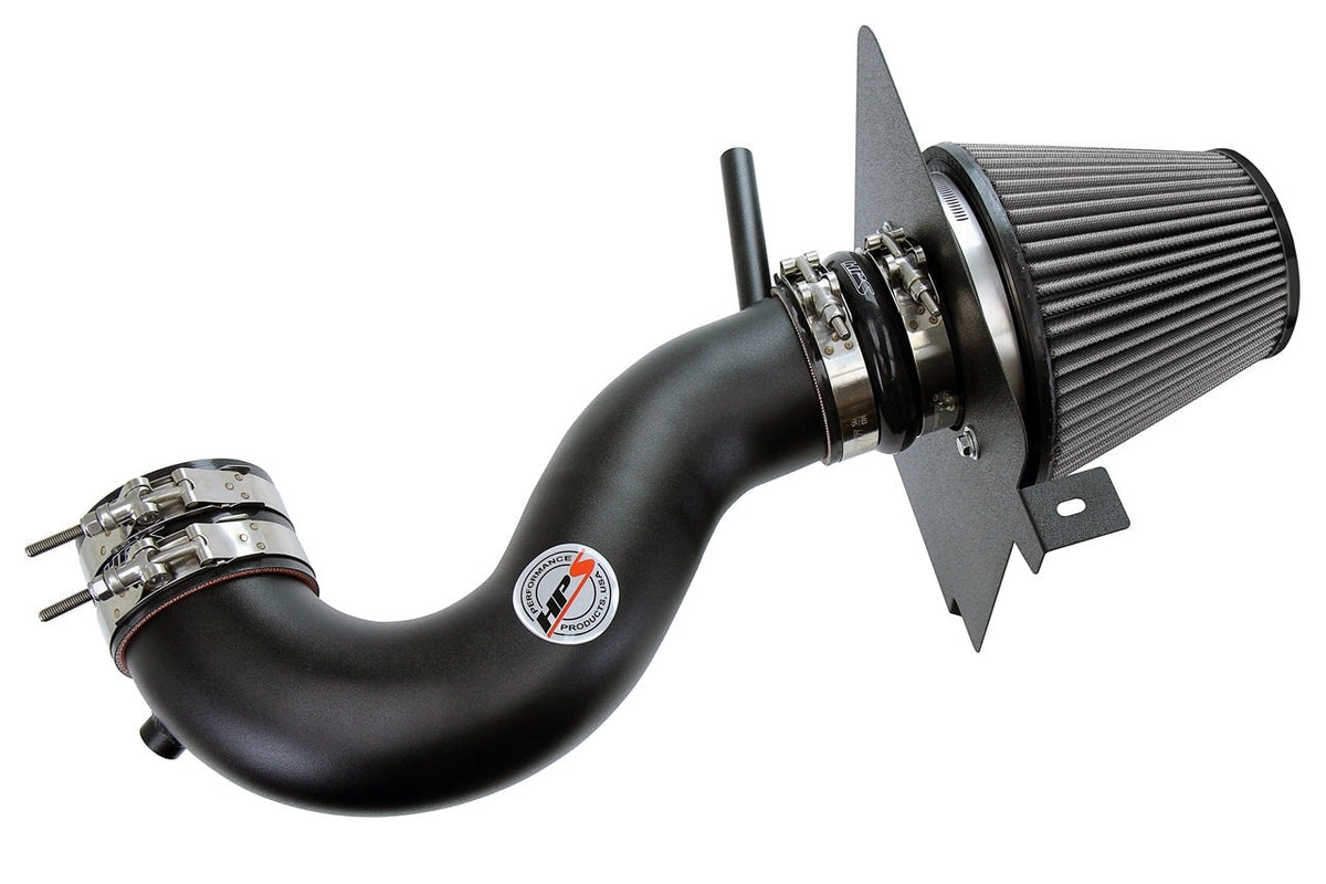 HPS Performance Shortram Air Intake Kit 2009-2010 Dodge Challenger 5.7L V8, Includes Heat Shield, Black
