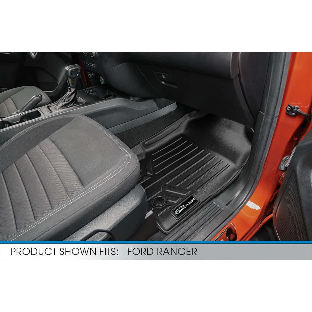 SmartCoverageTM Floor Liners For 2019-2023 Ford Ranger SuperCrew Cab (Carpet)