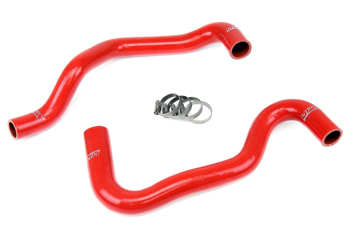 HPS Red Reinforced Silicone Radiator Hose Kit Coolant Ford 11-13 Fiesta 1.6L