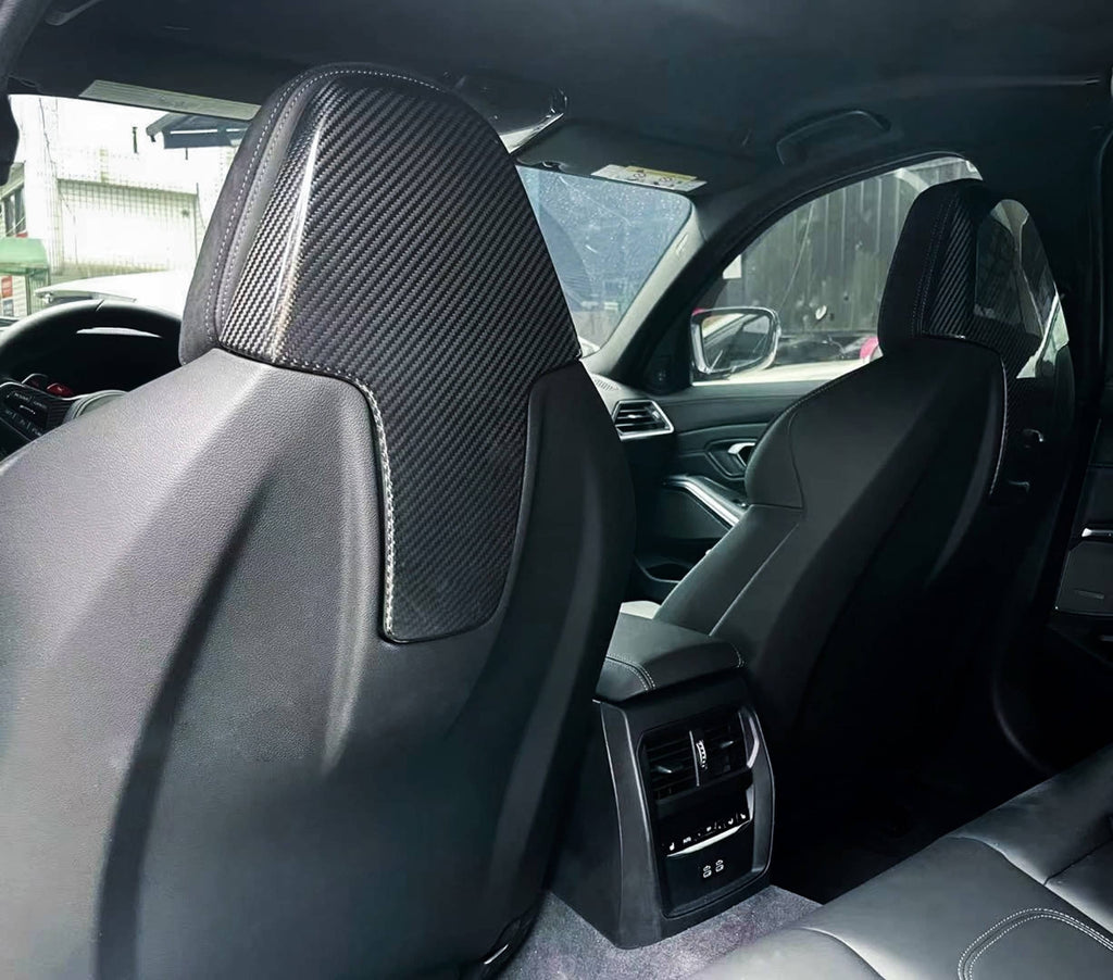 G8X Dry Carbon Fiber Head Rest Covers