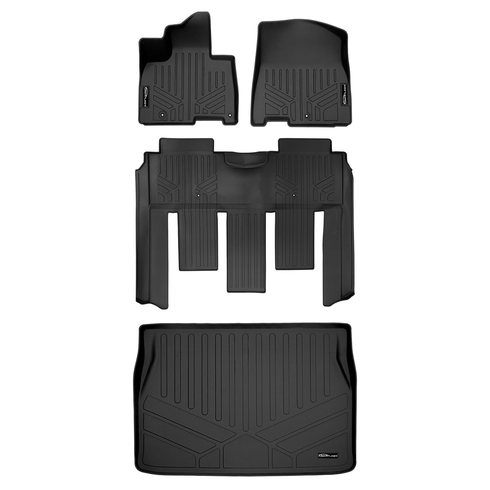 SMARTLINER Floor Liners for 2022-2026 Kia Carnival (7 Passenger Models With 2nd Row VIP Seats)