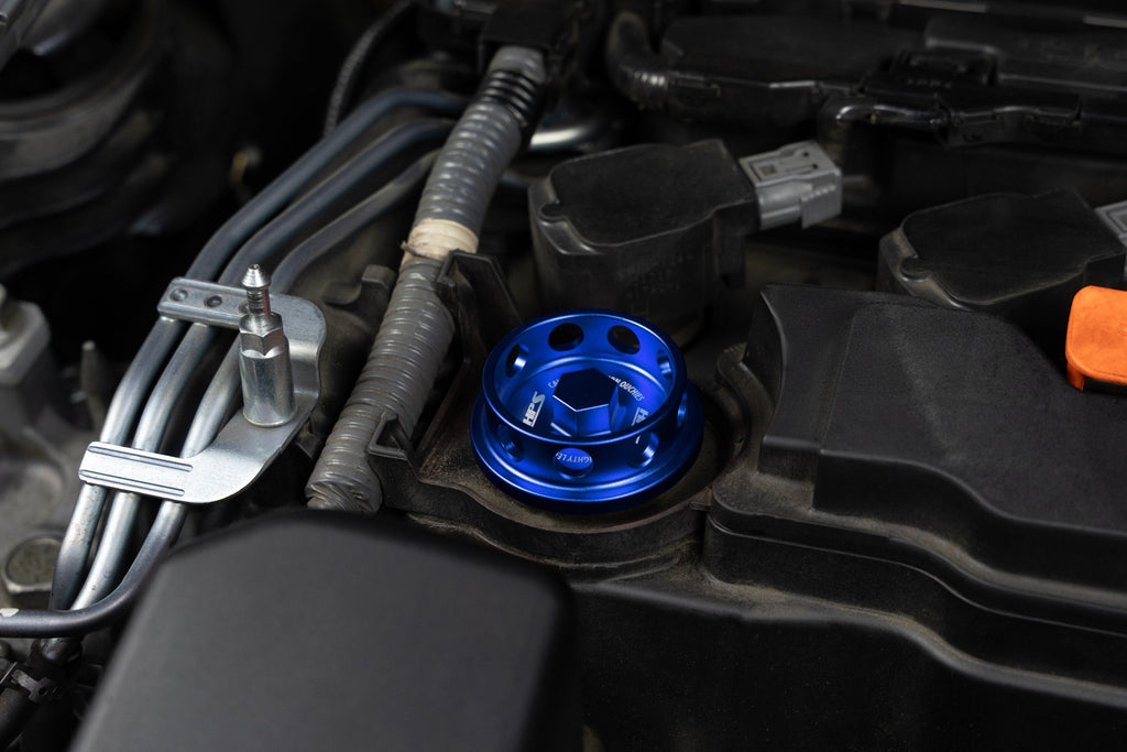 HPS Performance Billet Aluminum Engine Oil Cap Honda Accord, Blue, 5269-104BL