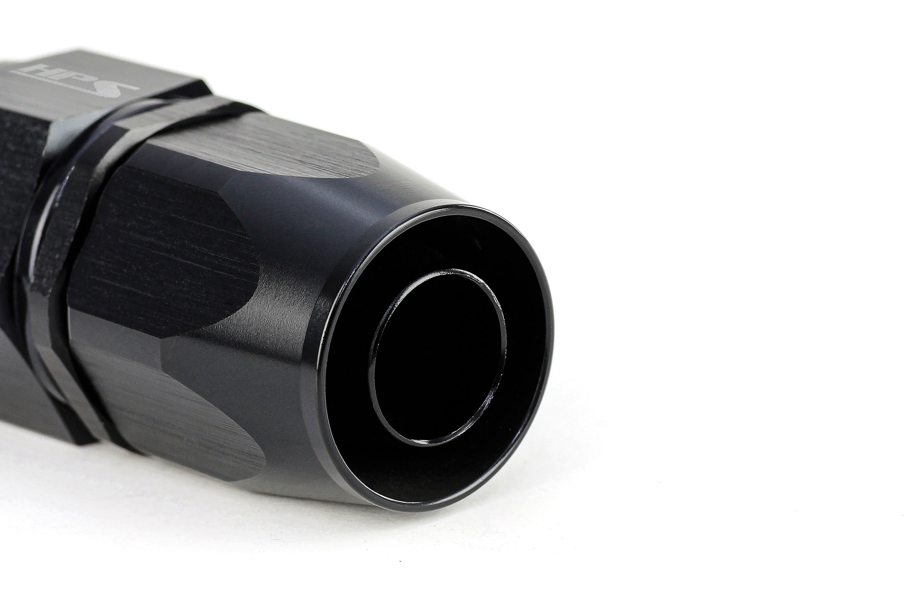 HPS Performance Compression Double Swivel Hose End to AN Female, Aluminum, Black