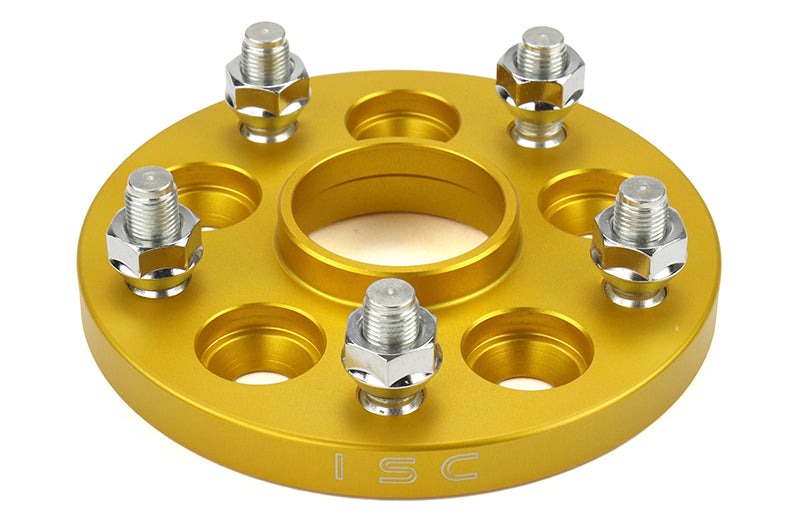 ISC Suspension 5x100 to 5x114.3 15mm Wheel Adapters Gold - Subaru Models (inc. 2002-2014 WRX)