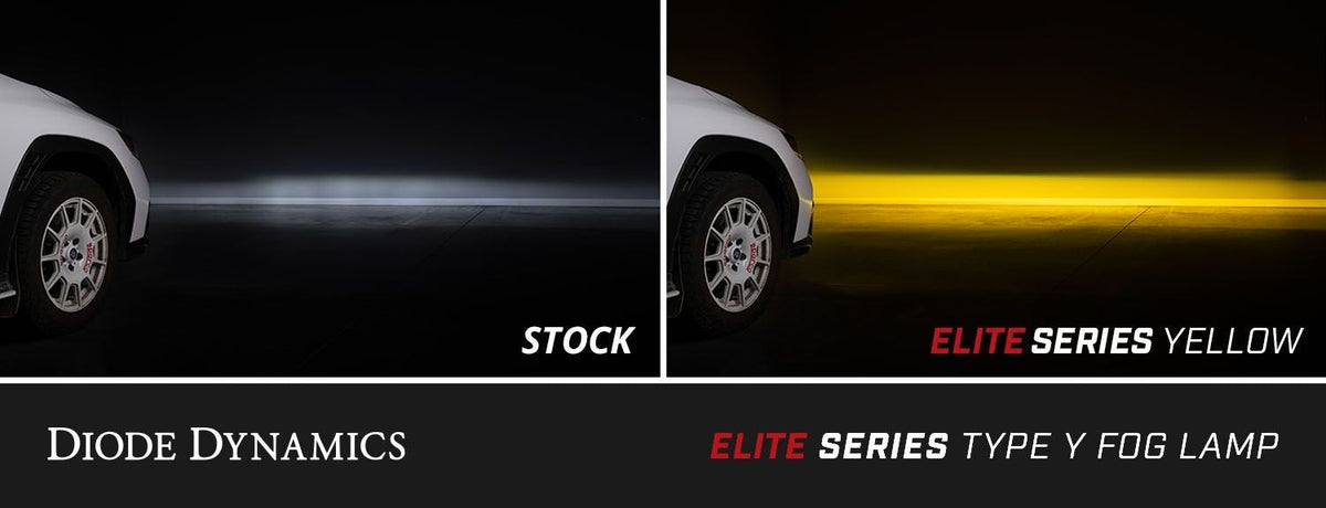 Diode Dynamics Elite Type Y Foglamp (Pair) - Yellow - 2022-2025 Subaru WRX / 2017-2020 Subaru BRZ