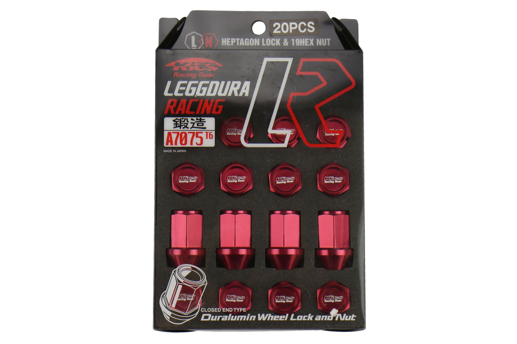 Project Kics Leggdura Racing Lug Nuts Red M12X1.25 - Universal