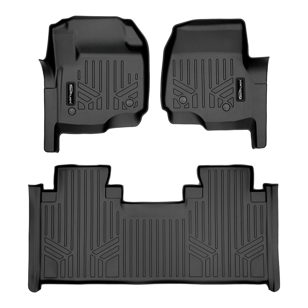SMARTLINER Floor Liners for 2017-2026 Ford F-250|F-350 SuperCab (1st Row Bench) | Vinyl | No OTH