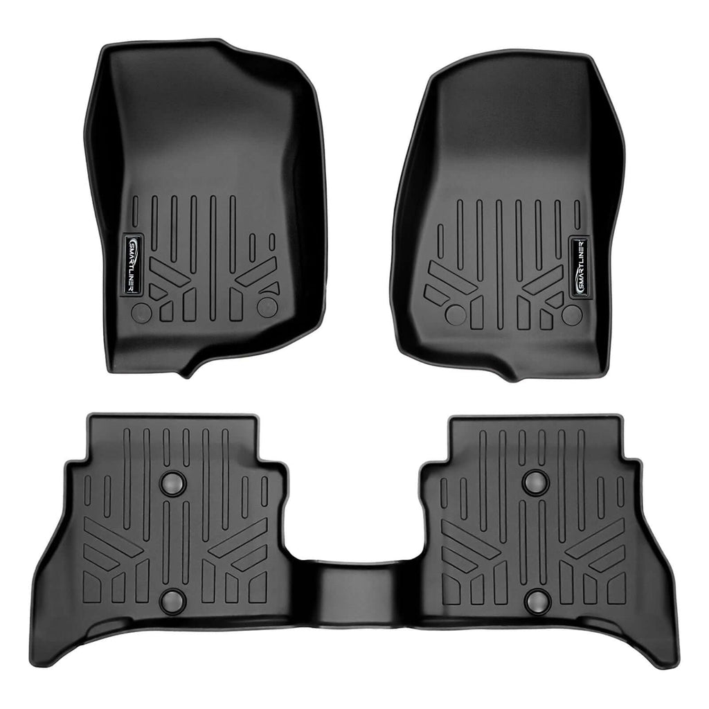SMARTLINER Floor Liners for 2021-2026 Jeep Wrangler 4xe (With Trail-Rail system)