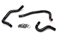 HPS Silicone Heater Coolant Hose Kit 1986-1992 Toyota Supra MK3 Turbo & NA with 7MGE / 7MGTE - Left Hand Drive ONLY, Black, 57-1520-BLK