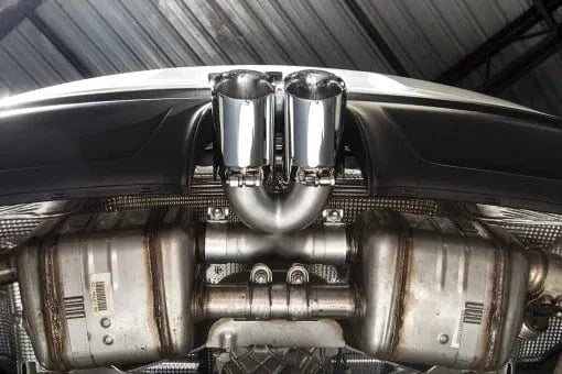 Porsche 718 Cayman / Boxster Bolt-On X-Pipe With Tips Straight Cut Single Wall Tips