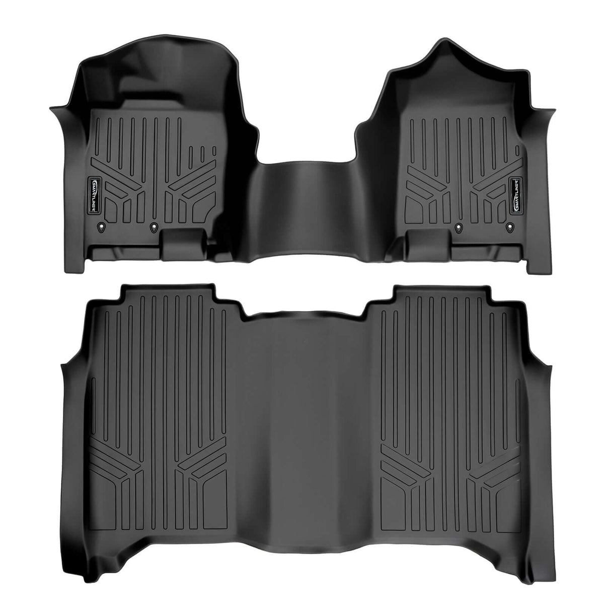 SMARTLINER Floor Liners for 2017-2024 Nissan Titan Crew Cab (1st Row Bench) No Underseat ToolBox and OTH Coverage