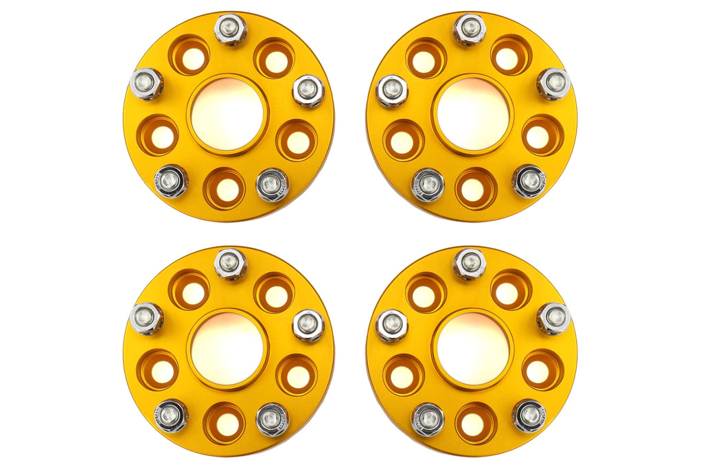ISC Suspension 5x100 to 5x114.3 25mm Wheel Adapters Gold - Subaru Models (inc. 2002-2014 WRX)