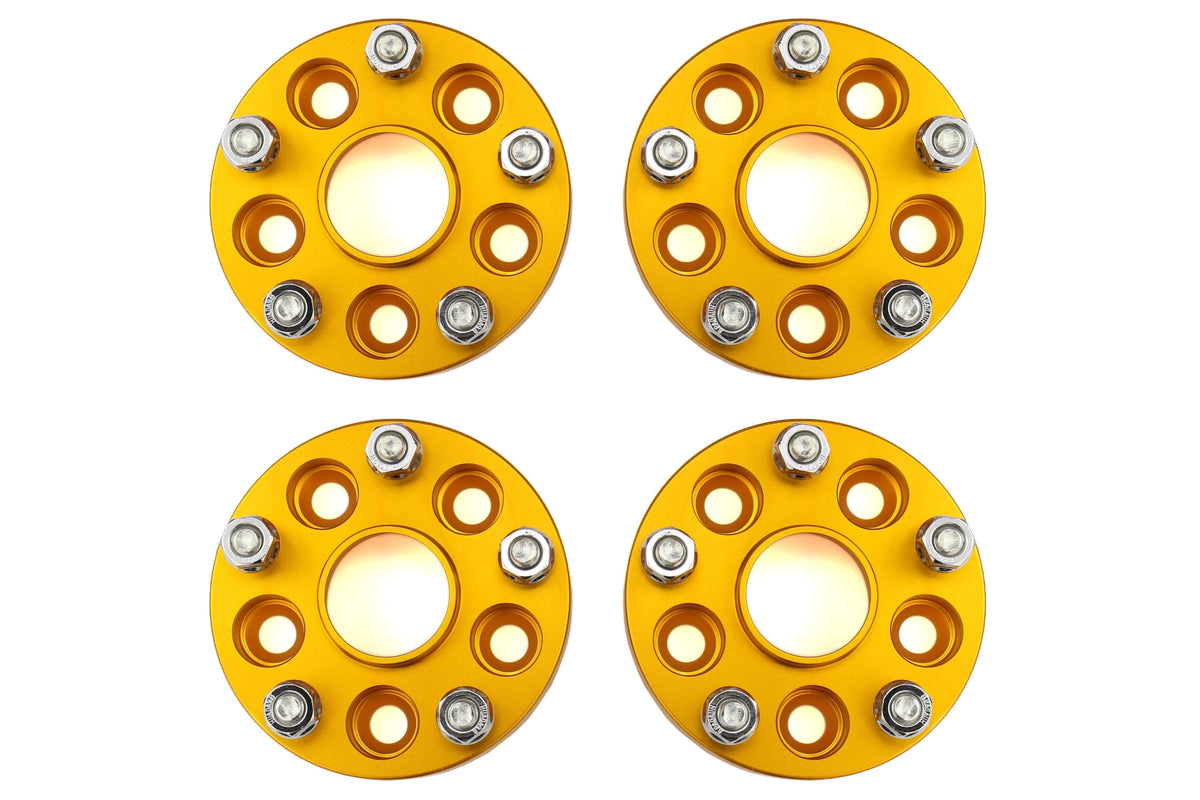 ISC Suspension 5x100 to 5x114.3 25mm Wheel Adapters Gold - Subaru Models (inc. 2002-2014 WRX)