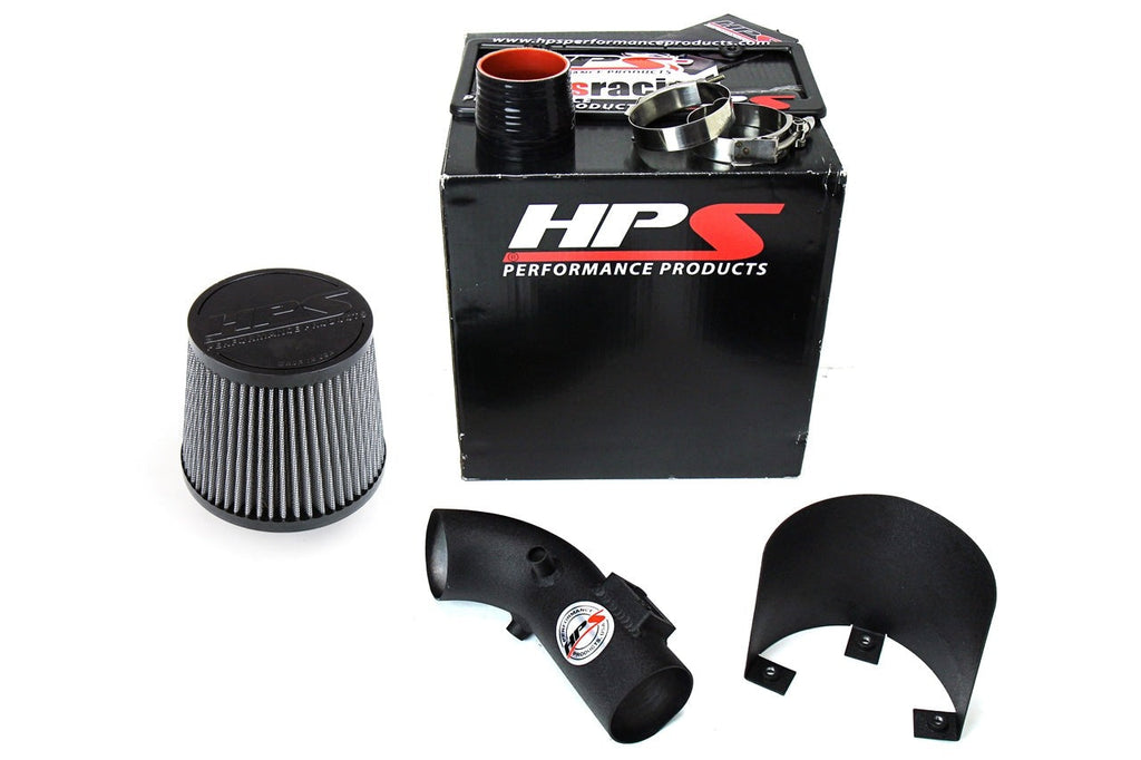 HPS Performance Shortram Air Intake Kit 2006-2011 Honda Civic 1.8L, Includes Heat Shield, Black