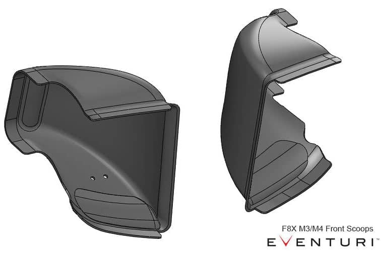 Eventuri BMW F8X M3 / M4 Black Carbon Air Scoop Set