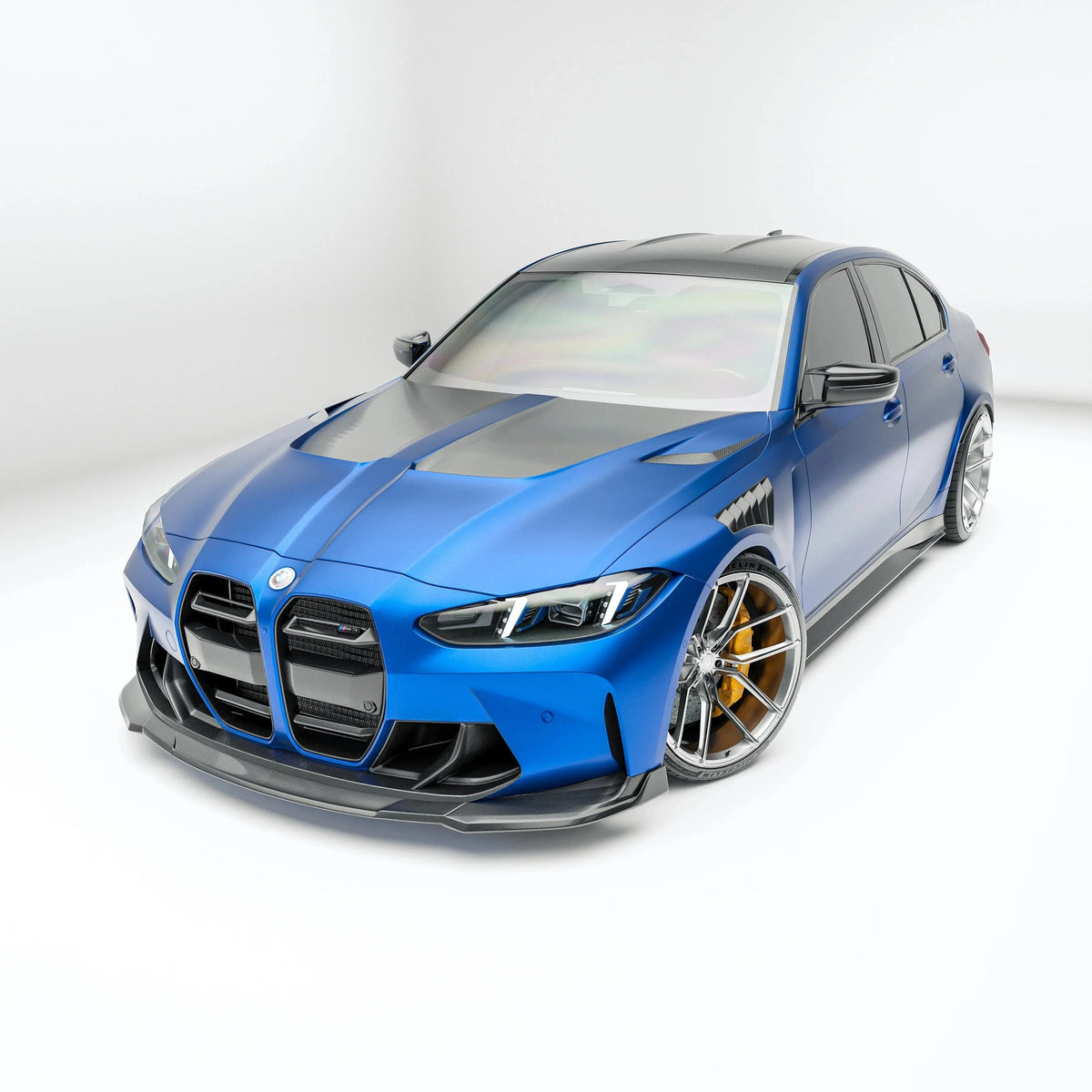 Revozport Carbon Fiber Front Lip for BMW G80 G81 M3 2021-2024
