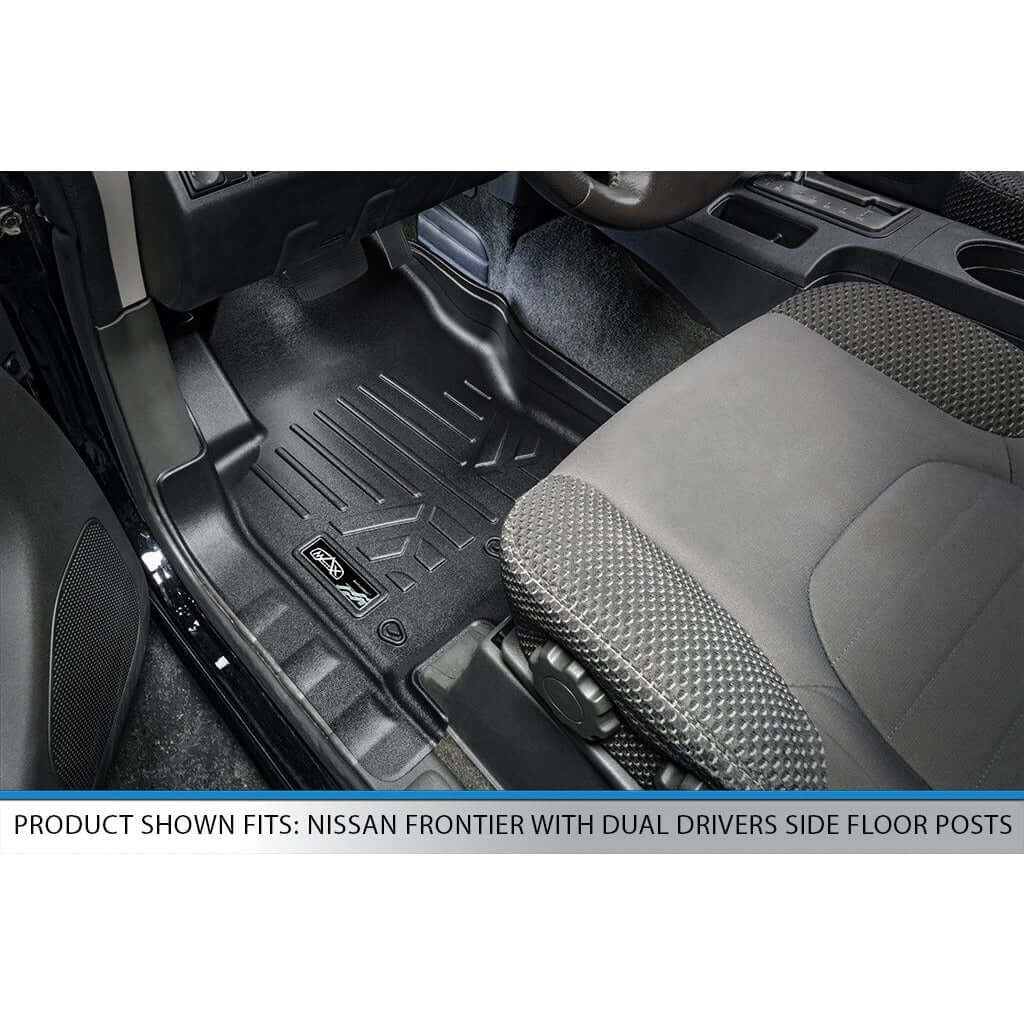 SmartCoverageTM Floor Liners For 2008-2021 Nissan Frontier Crew Cab with Dual Drivers Side Floor Posts
