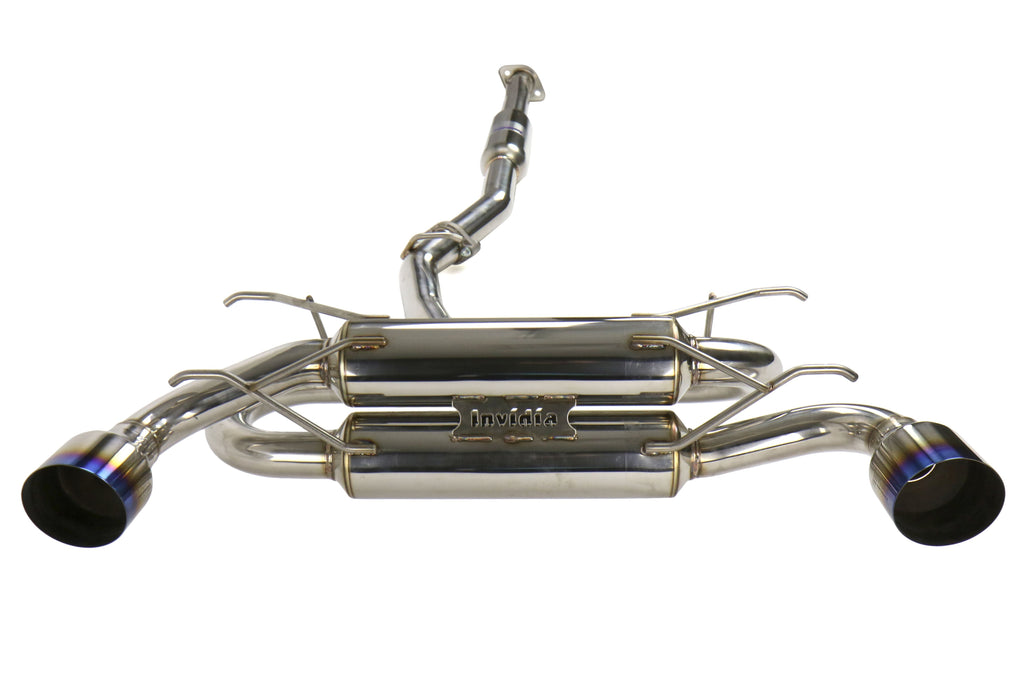 Invidia Gemini R400 Dual Tip Catback Exhaust - Titanium Tips - 2013-2021 Scion FR-S / Subaru BRZ / Toyota 86