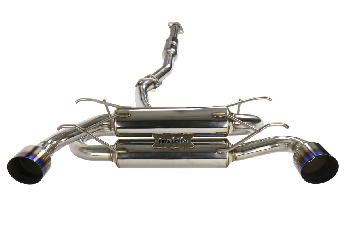 Invidia Gemini R400 Dual Tip Catback Exhaust - Titanium Tips - 2013-2021 Scion FR-S / Subaru BRZ / Toyota 86