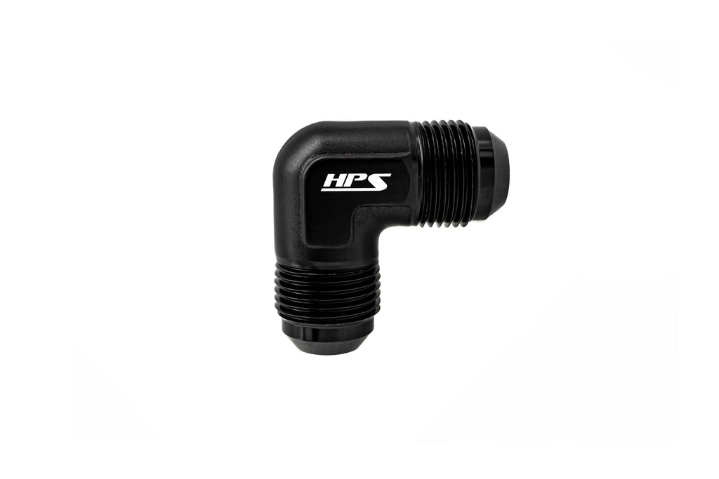 HPS Performance AN Male to Male Union Adapter, Aluminum, Black