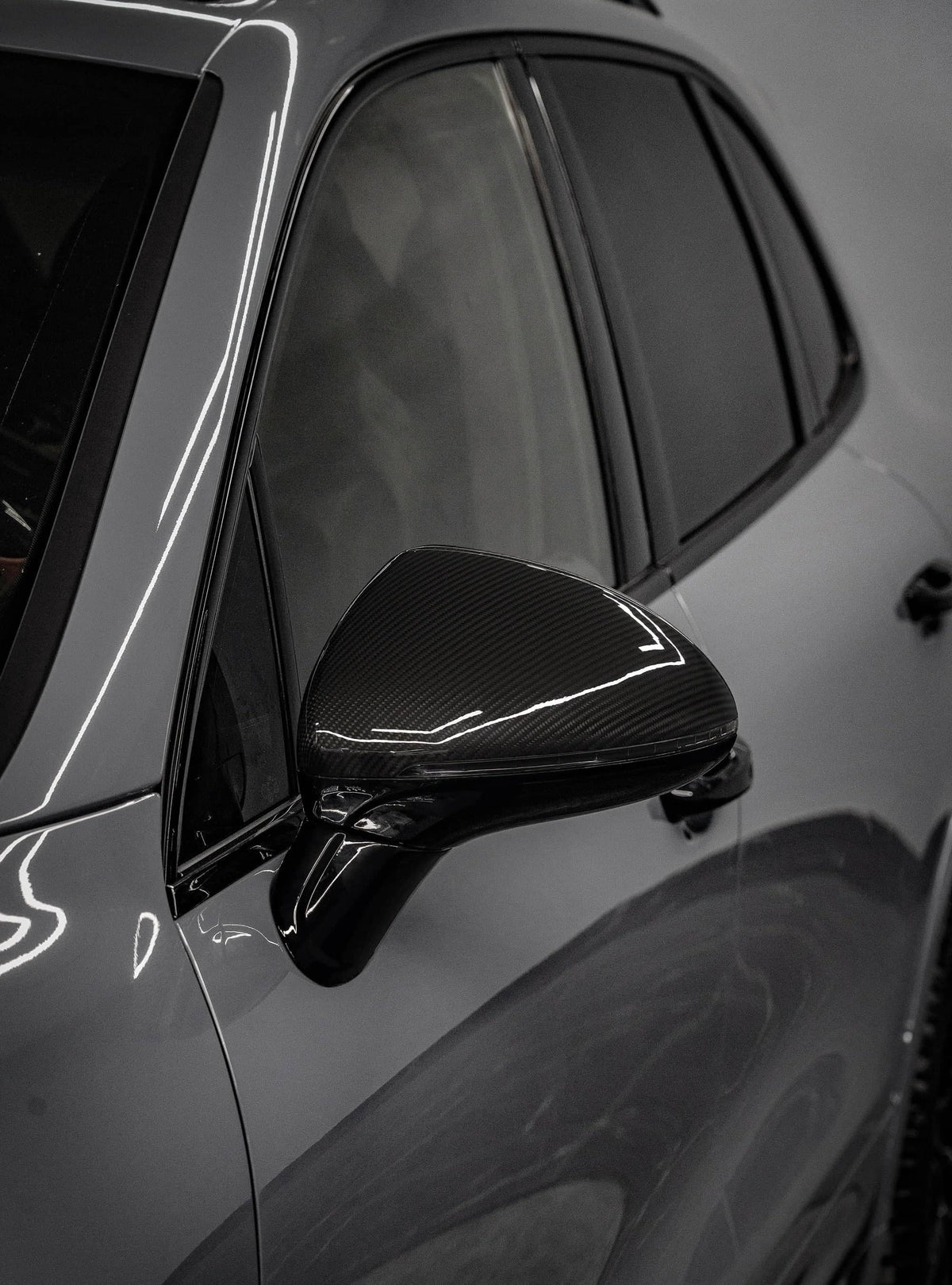 Cayenne 958.2 OEM Style Dry Carbon Fiber Mirror Cap With or Without Lane Assist