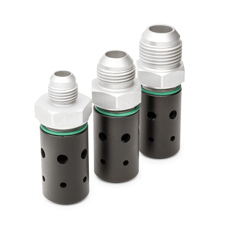 Nuke Performance Tank Vent Safety Valve AN-8 (3/4 UNF) to AN-8 Male