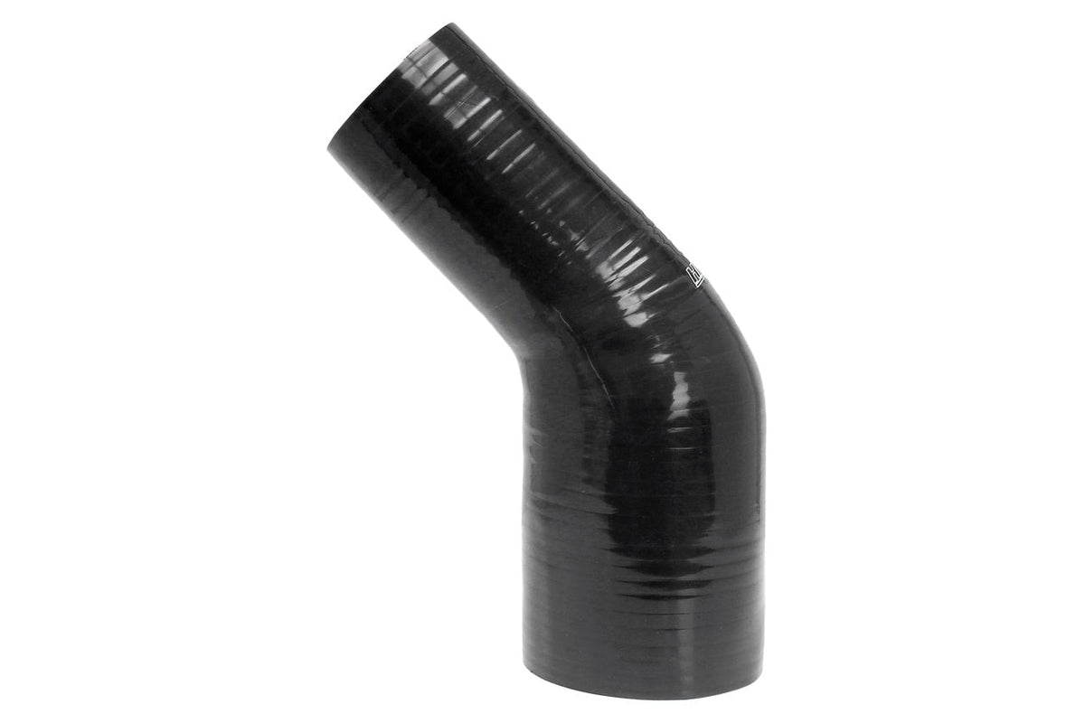 HPS 3-1/4" - 3-1/2" Silicone 45 Degree Elbow Reducer Coupler Hose, High Temp 4-ply Reinforced, 83mm - 89mm ID