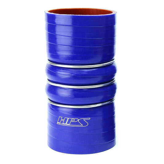 HPS 3-1/2" ID, 6" Length, Silicone Charge Air Cooler CAC Hose Double Hump Coupler Bellow Cold Side, High Temp 4-ply Reinforced, 89mm ID