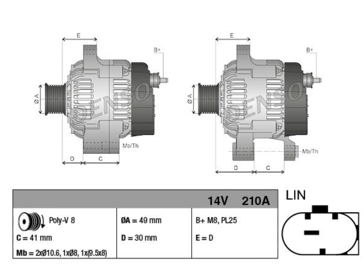 BMW F32 435i New Alternator Assembly OEM 12317616119