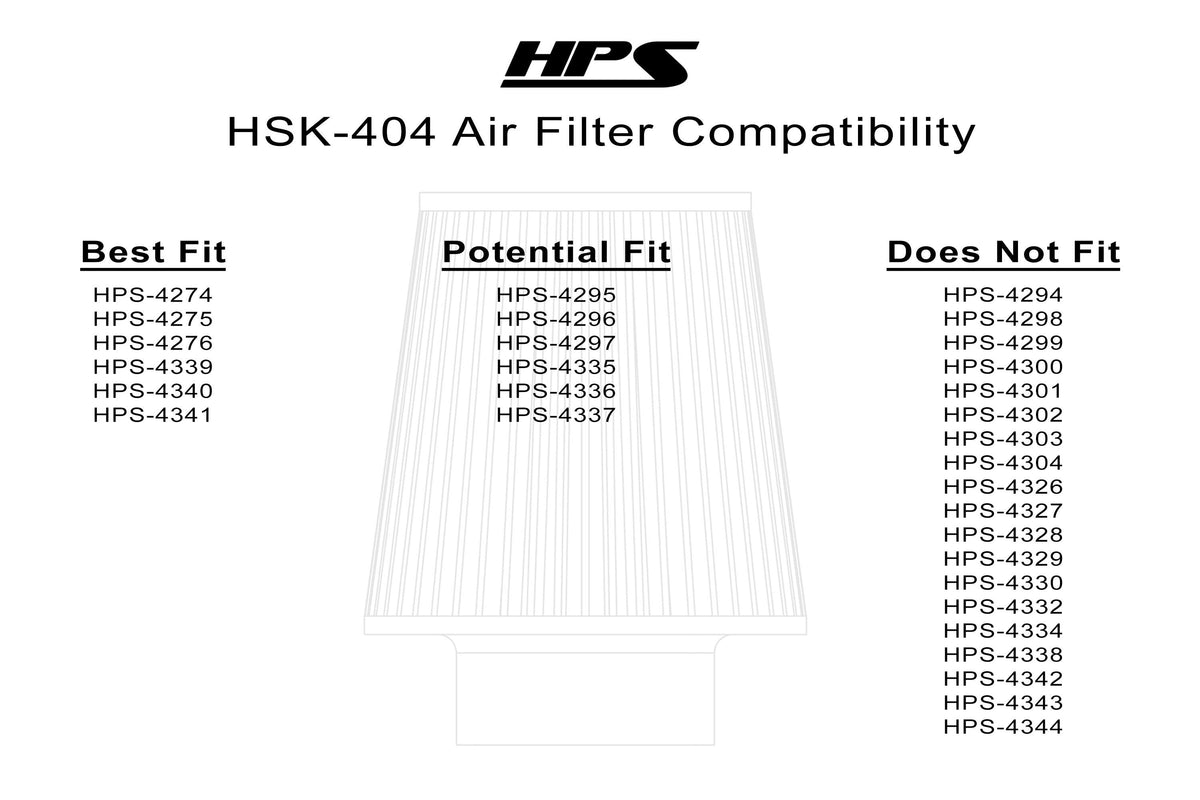 HPS Performance Aluminum Heat Shield for 2.5" 2.75" 3" 3.25" 3.5" Air Filter, HSK-404