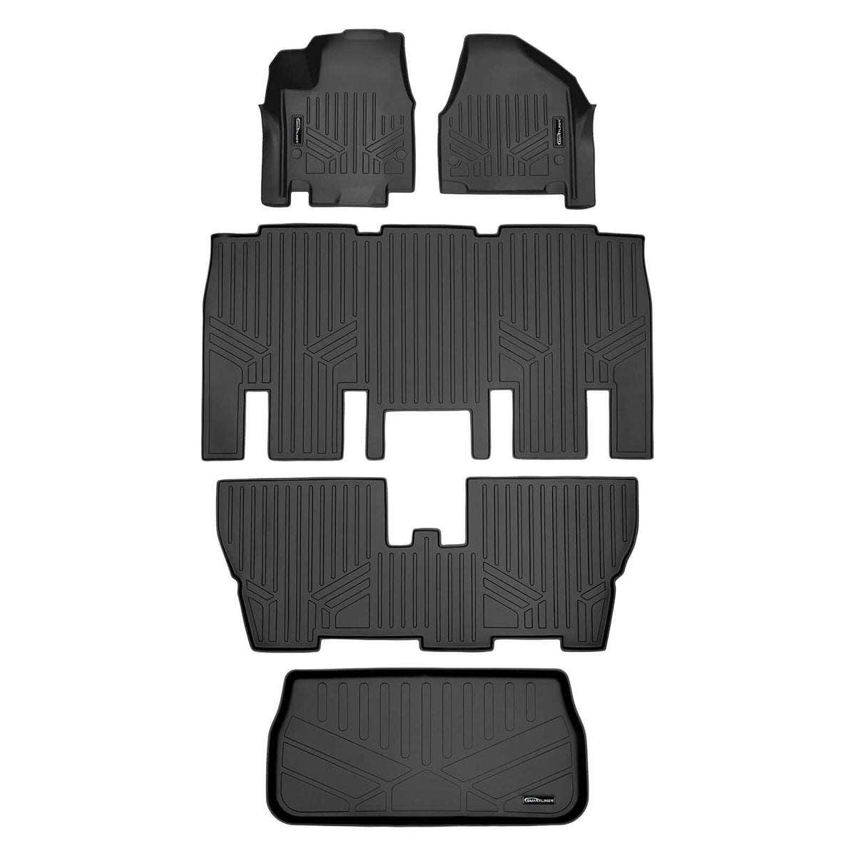 SMARTLINER Floor Liners for 2017-2026 Chrysler Pacifica with 2nd Row Bench (Touring & L Models)
