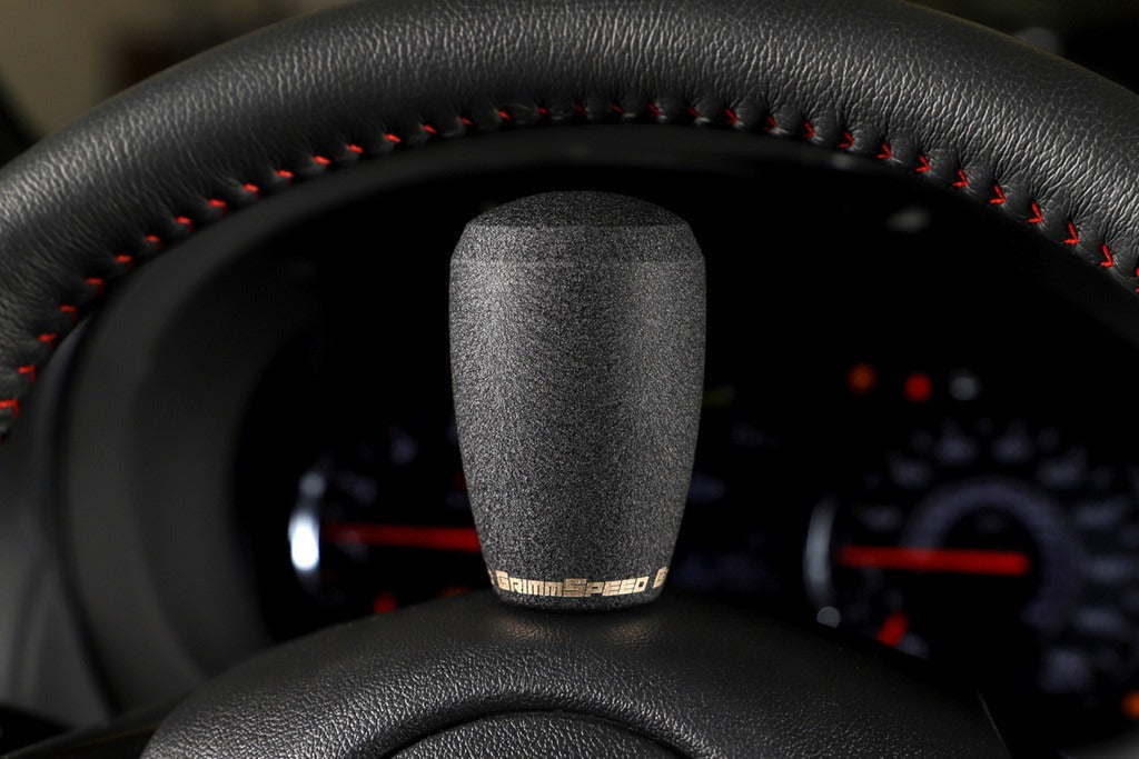GrimmSpeed Shift Knob Stainless Steel Black - M12x1.25 - Manual Subaru Models