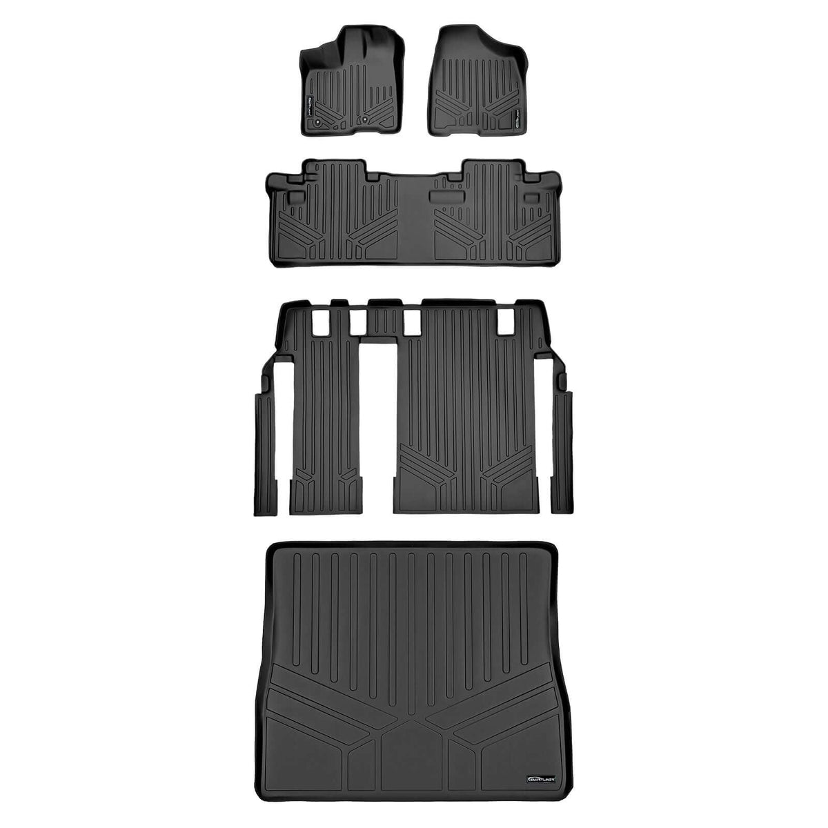 SMARTLINER Custom Fit Floor Liners For 2011-2012 Toyota (Sienna 8 Passenger Model)